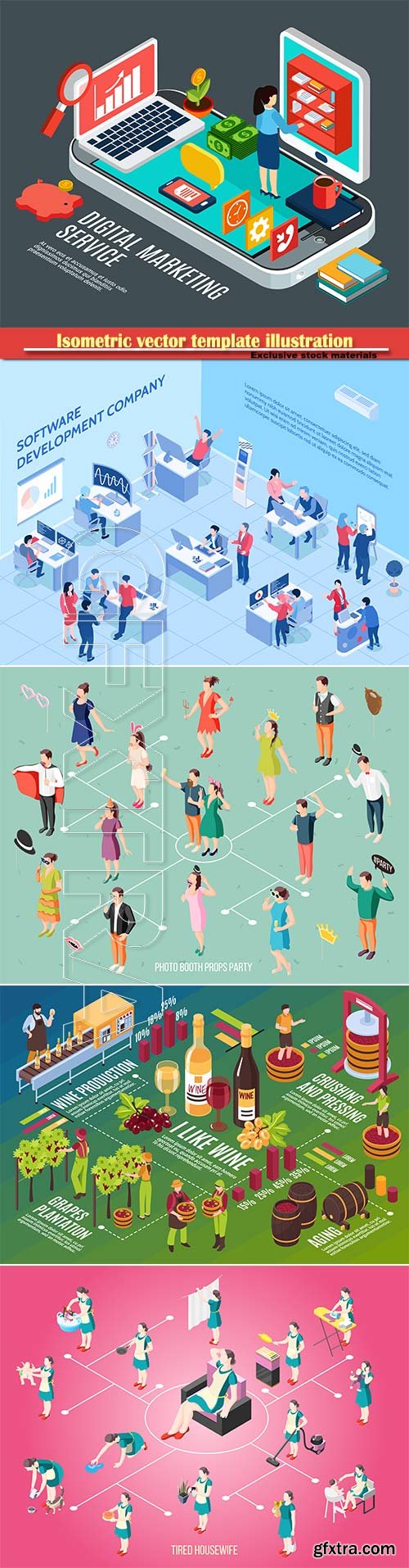 Isometric vector template illustration # 28