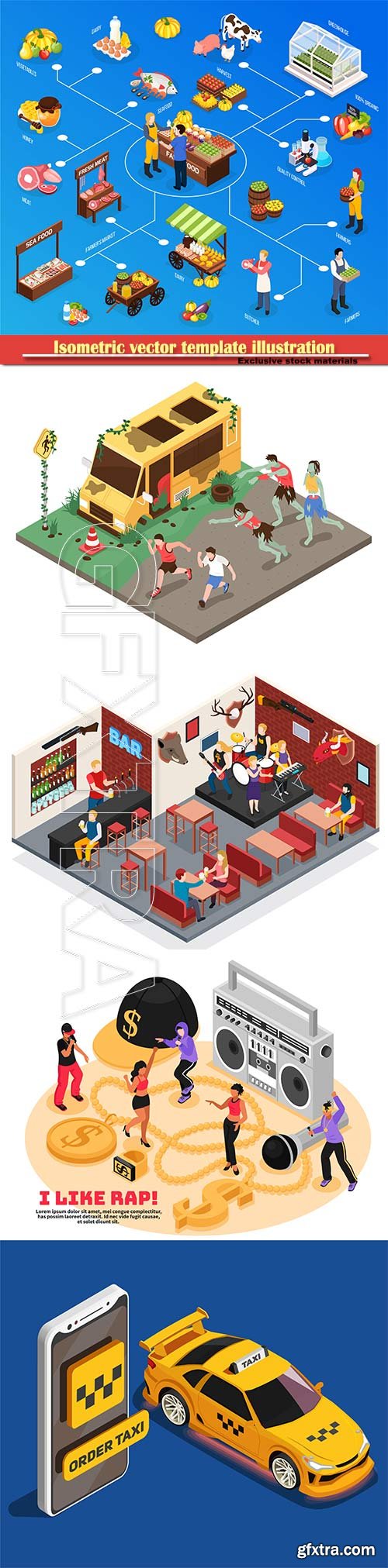 Isometric vector template illustration # 31