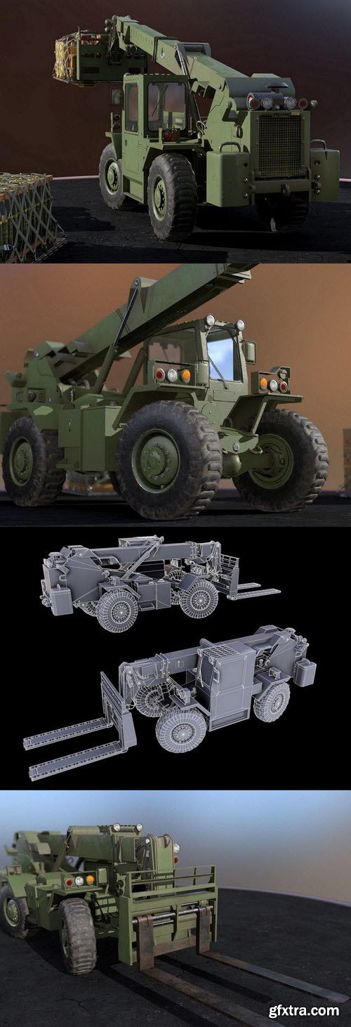 Atlas II Military Forklift – 3D Model