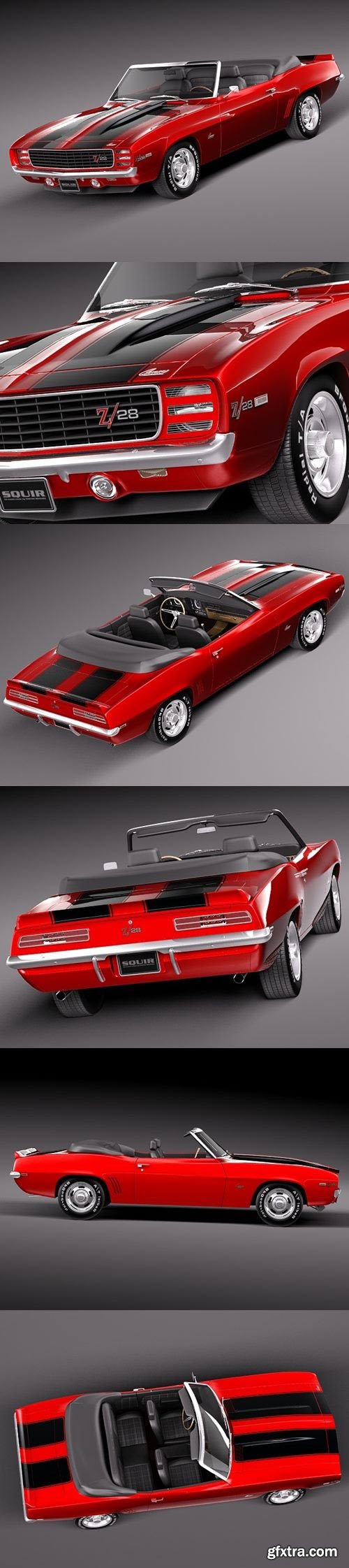 Chevrolet Camaro 1969 Z28 Cabrio - 3D Model