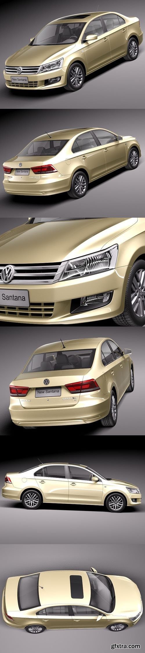 Volkswagen Santana 2014 - 3D Model