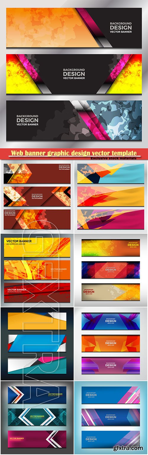 Web banner graphic design vector template