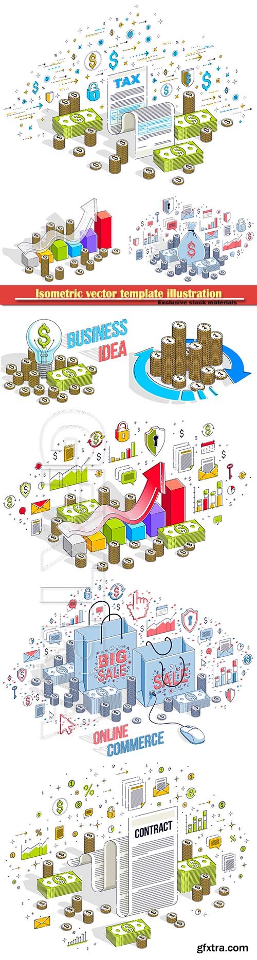 Isometric vector template illustration # 32