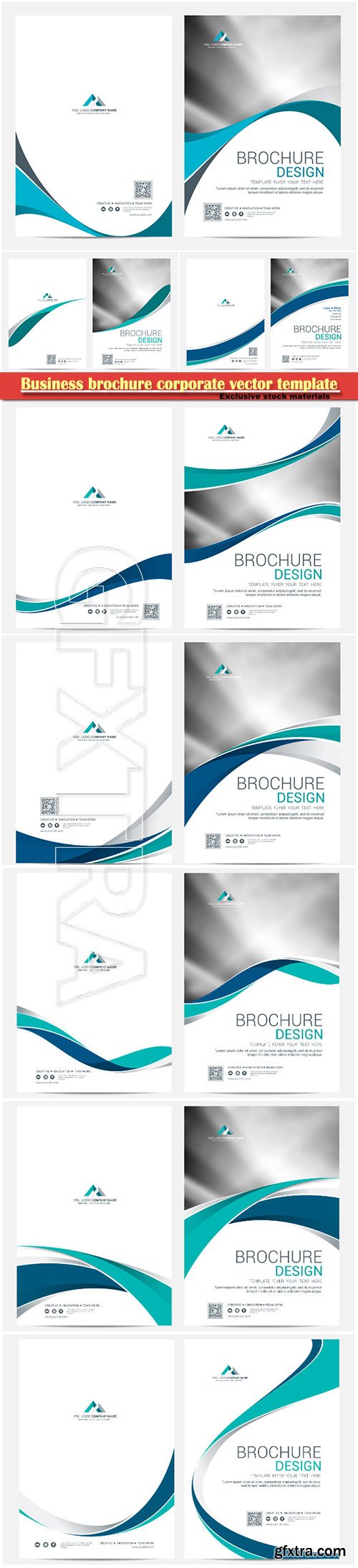 Business brochure corporate vector template, magazine flyer mockup # 26