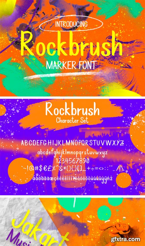 Designbundles - Rockbrush Marker Font 200975