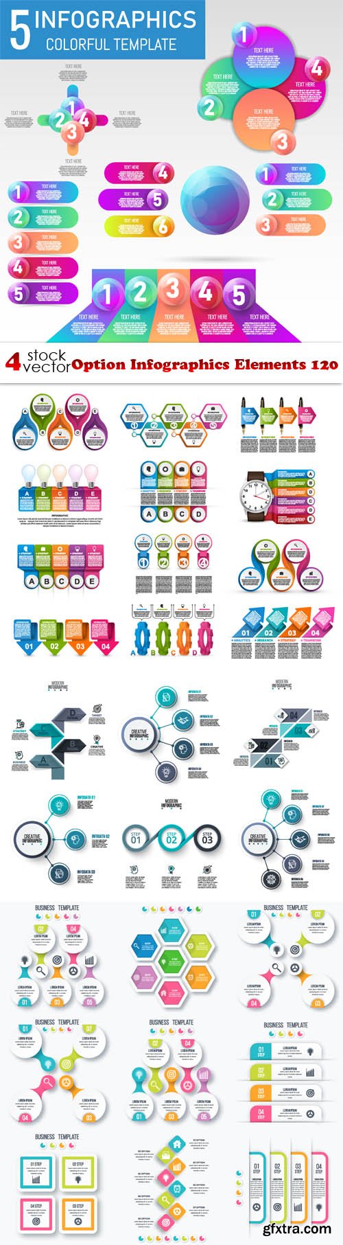 Vectors - Option Infographics Elements 120