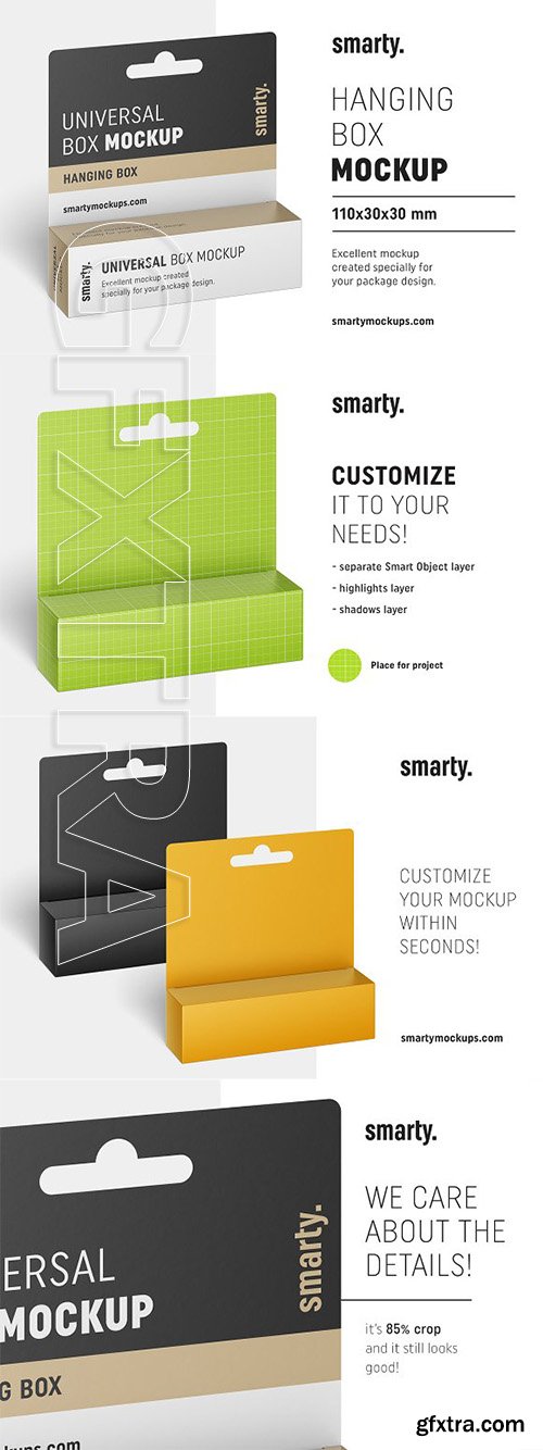 CreativeMarket - Hanging box mockup 110x30x30 mm 3394988