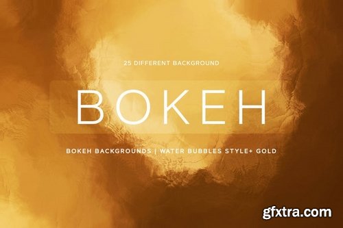 Bokeh Backgrounds -Water Bubbles Style-Gold