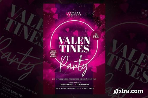 CreativeMarket - Valentines Day Flyer 3340543