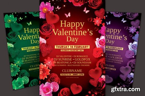 CreativeMarket - Valentine Flyer 3362296