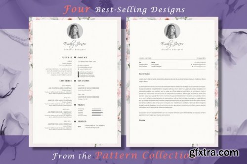 CreativeMarket - Resume CV Pattern Bundle 3335518