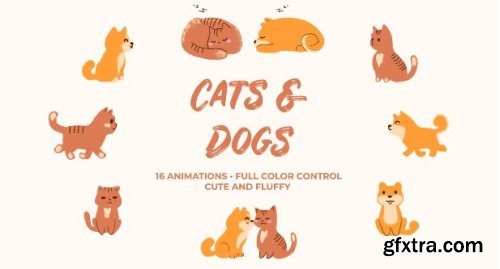 Cats And Dogs. Hand Drawn Pack 170311