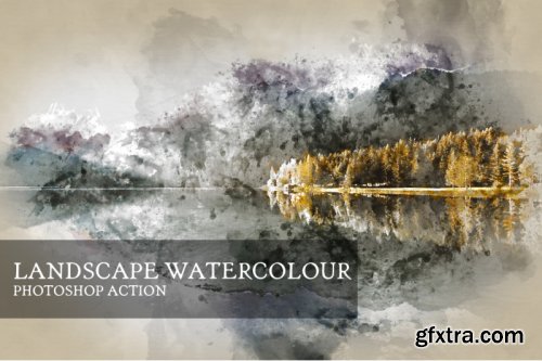 Landscape Watercolor Photoshop Action