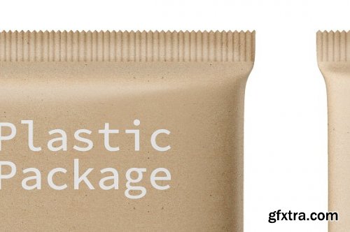 CreativeMarket - Kraft Snack Package Mockup 3250509