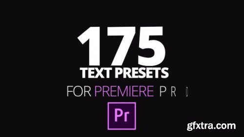 175 Text Preset For Premiere 108555