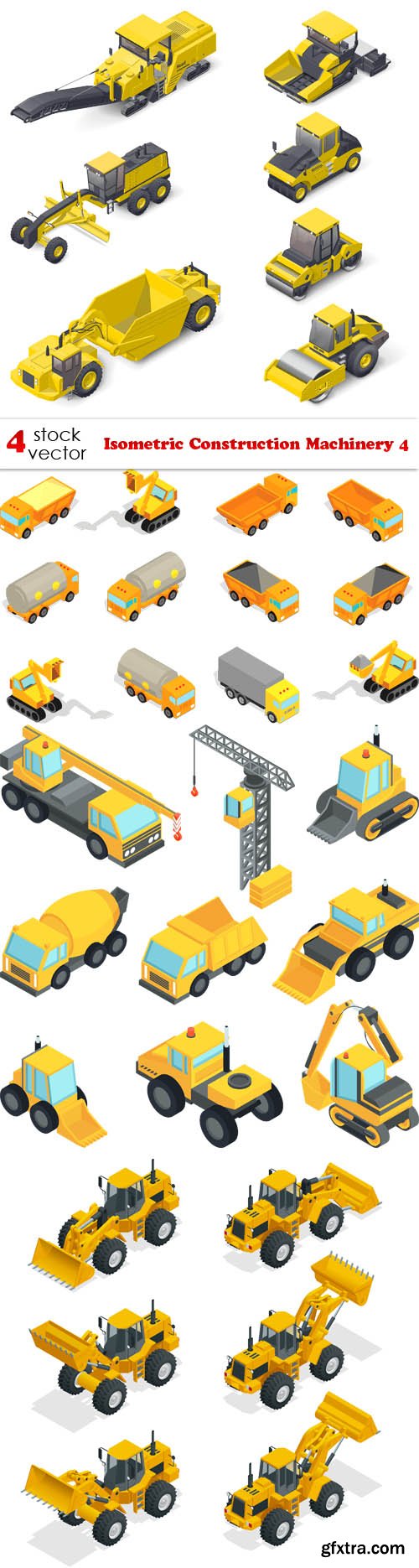 Vectors - Isometric Construction Machinery 4