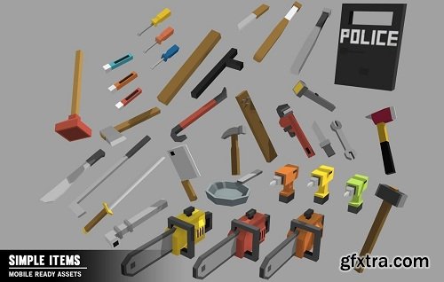 Simple Items - Cartoon Assets Low-poly 3D model