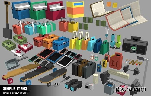 Simple Items - Cartoon Assets Low-poly 3D model