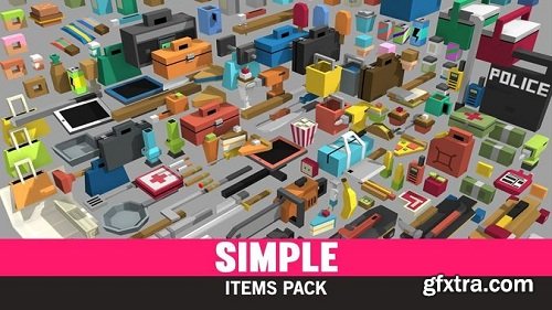 Simple Items - Cartoon Assets Low-poly 3D model