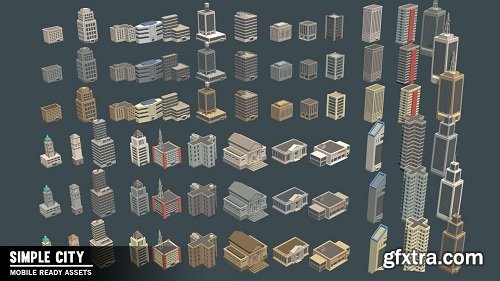 Simple  City - Cartoon Assets Low-poly 3D  model