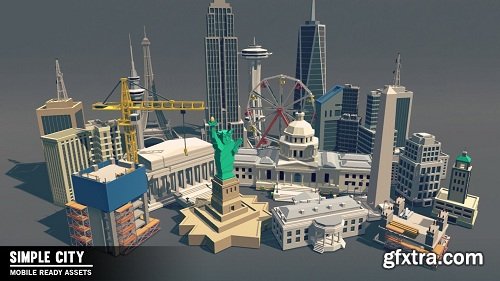 Simple  City - Cartoon Assets Low-poly 3D  model