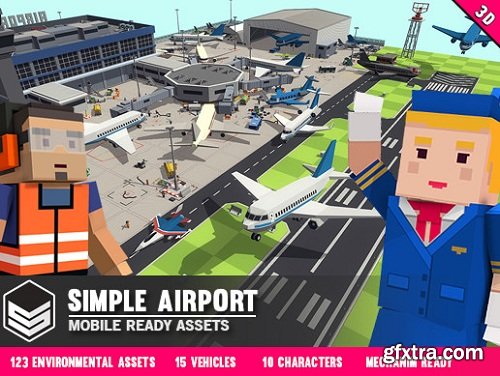 Simple Airport - Cartoon Assets