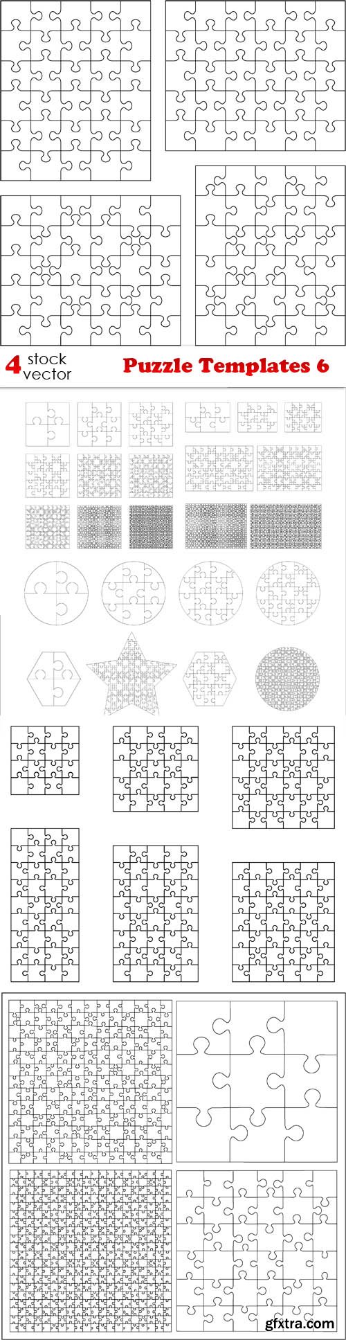 Vectors - Puzzle Templates 6