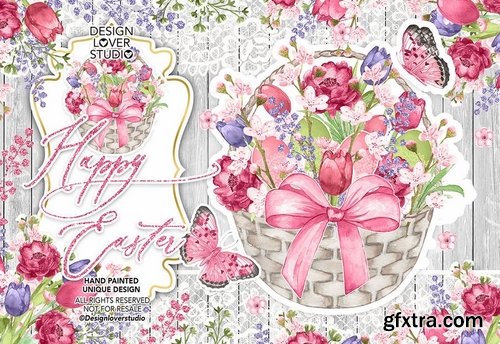 Happy easter Rustic design