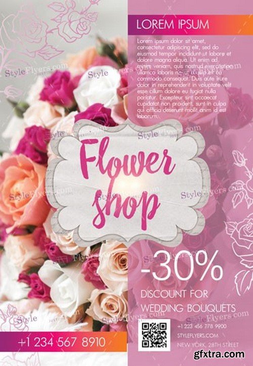 Flower Shop PSD Flyer Template