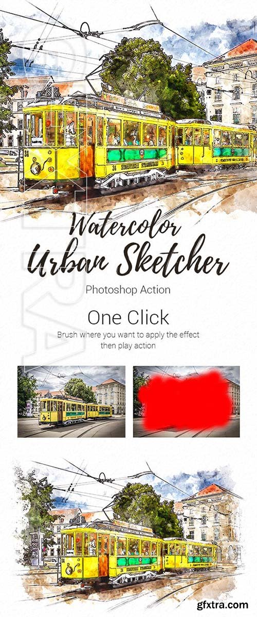 GraphicRiver - Realistic Urban Sketcher Photoshop Action 23175837