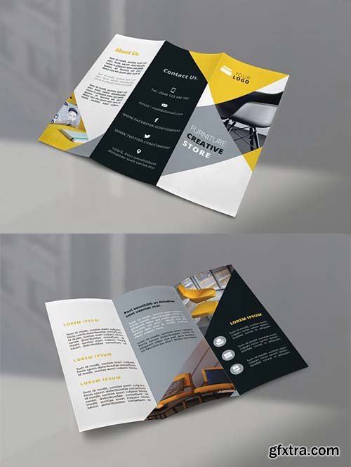 CreativeMarket - Furniture Trifold Brochures 3035882