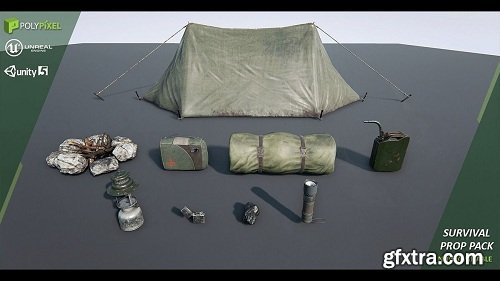 Survival Props Low-poly 3D model