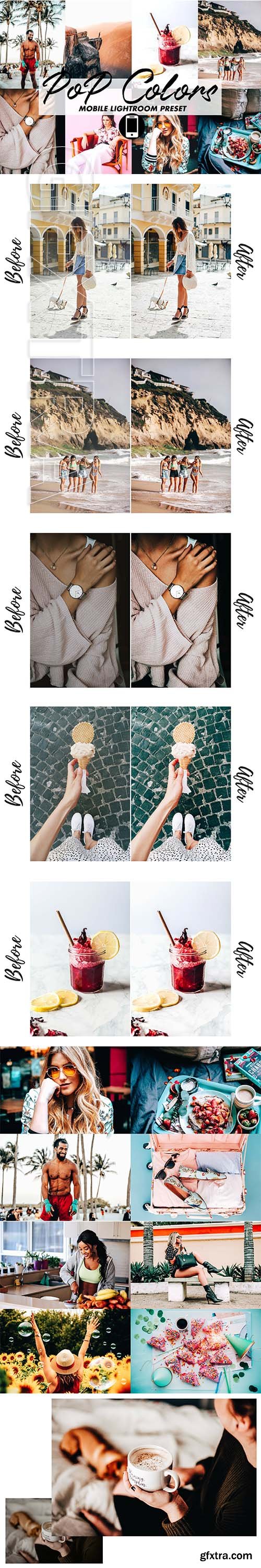 CreativeMarket - Mobile Lightroom Preset POP COLORS 3395808