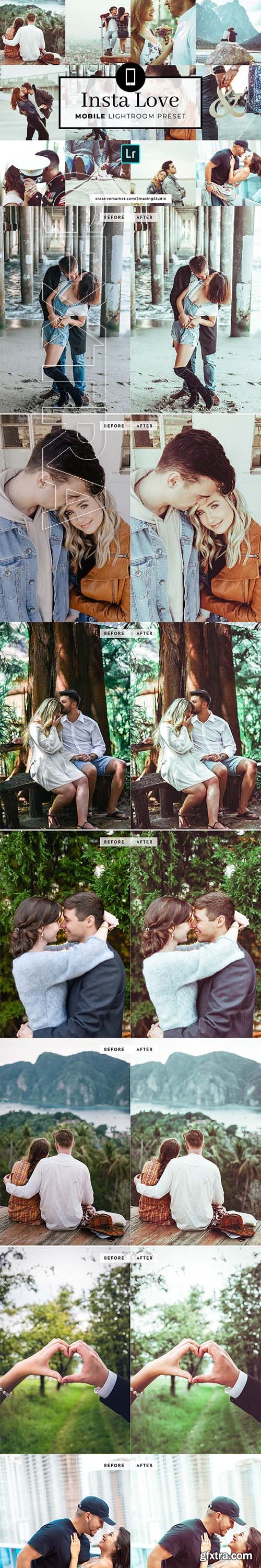 CreativeMarket - Mobile Lightroom Preset Insta Love 3402230