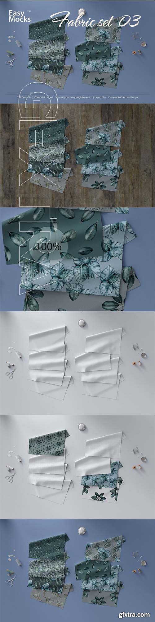 CreativeMarket - Fabric Mockup set 03 3378448