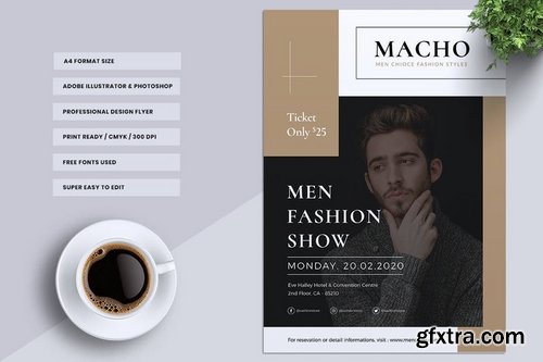 MACHO Fashion Show Flyer