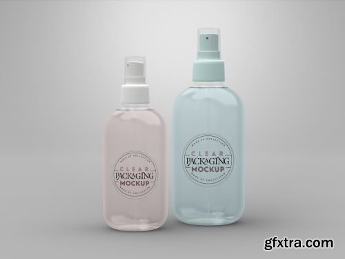 Clear Plastic Spray Bottles Mockup 238944180