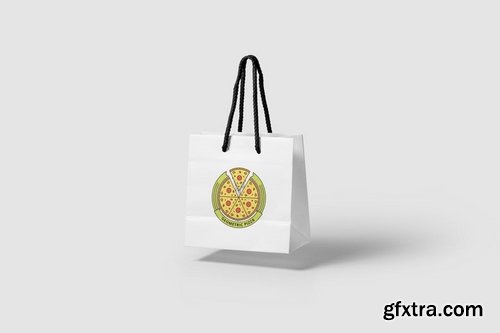 Geometric Pizza Logo