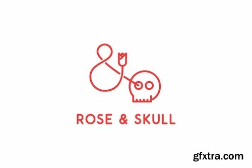 Rose & Skull Logo