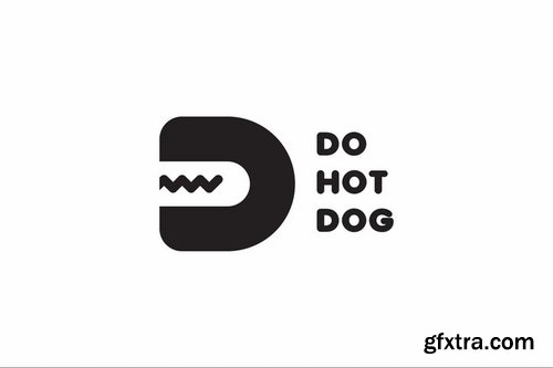 Hot Dog D Letter Logo