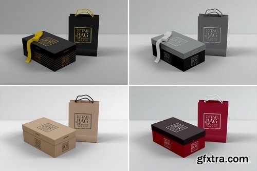 Retail Boxes Vol.2 Bag & Box Packaging Mockups