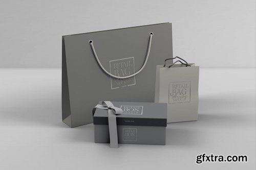 Retail Boxes Vol.2 Bag & Box Packaging Mockups