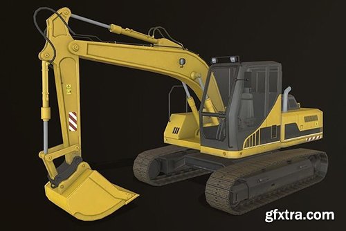 Cgtrader - Excavators Komatsu Low-poly 3D model