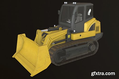 Cgtrader - Bulldozer Low-poly 3D model