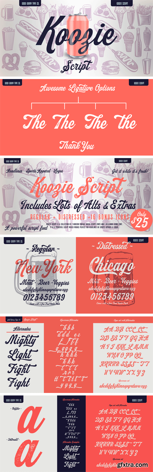 Koozie Script Font Family