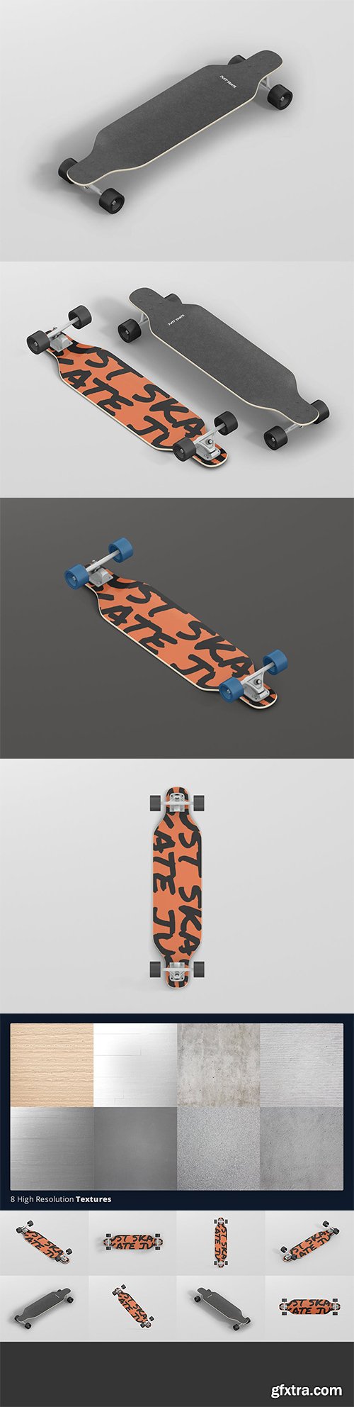 Freeride Longboard Mockup