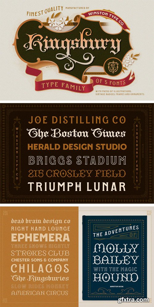 WT Kingsbury Font Bundle