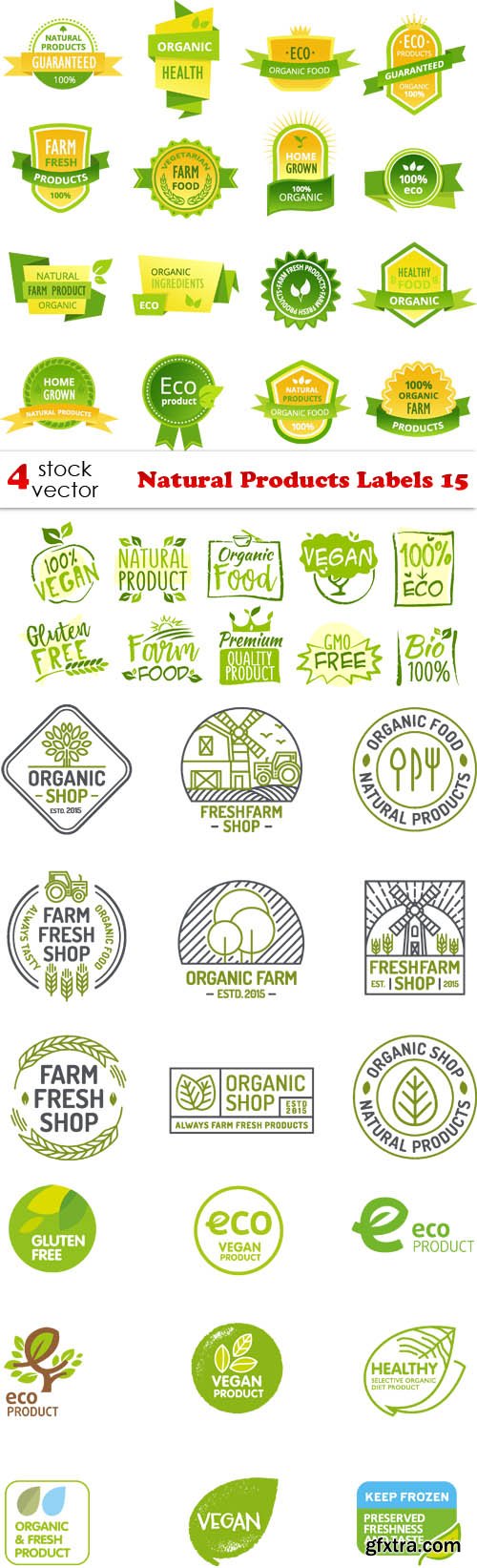 Vectors - Natural Products Labels 15