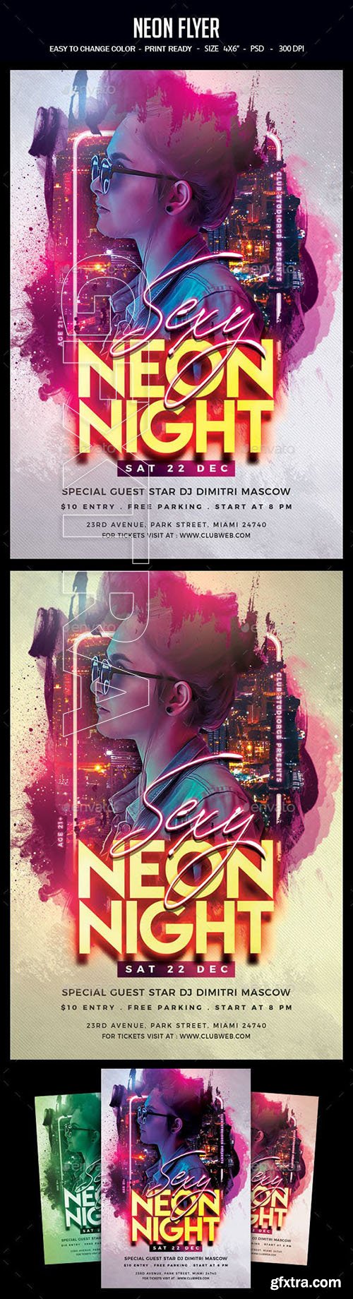 GraphicRiver - Neon Flyer 23161122