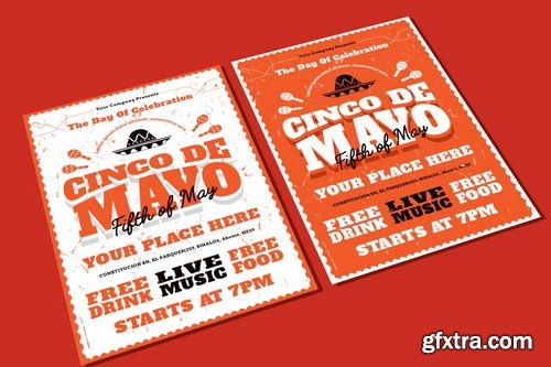 Cinco De Mayo Typograph Flyer